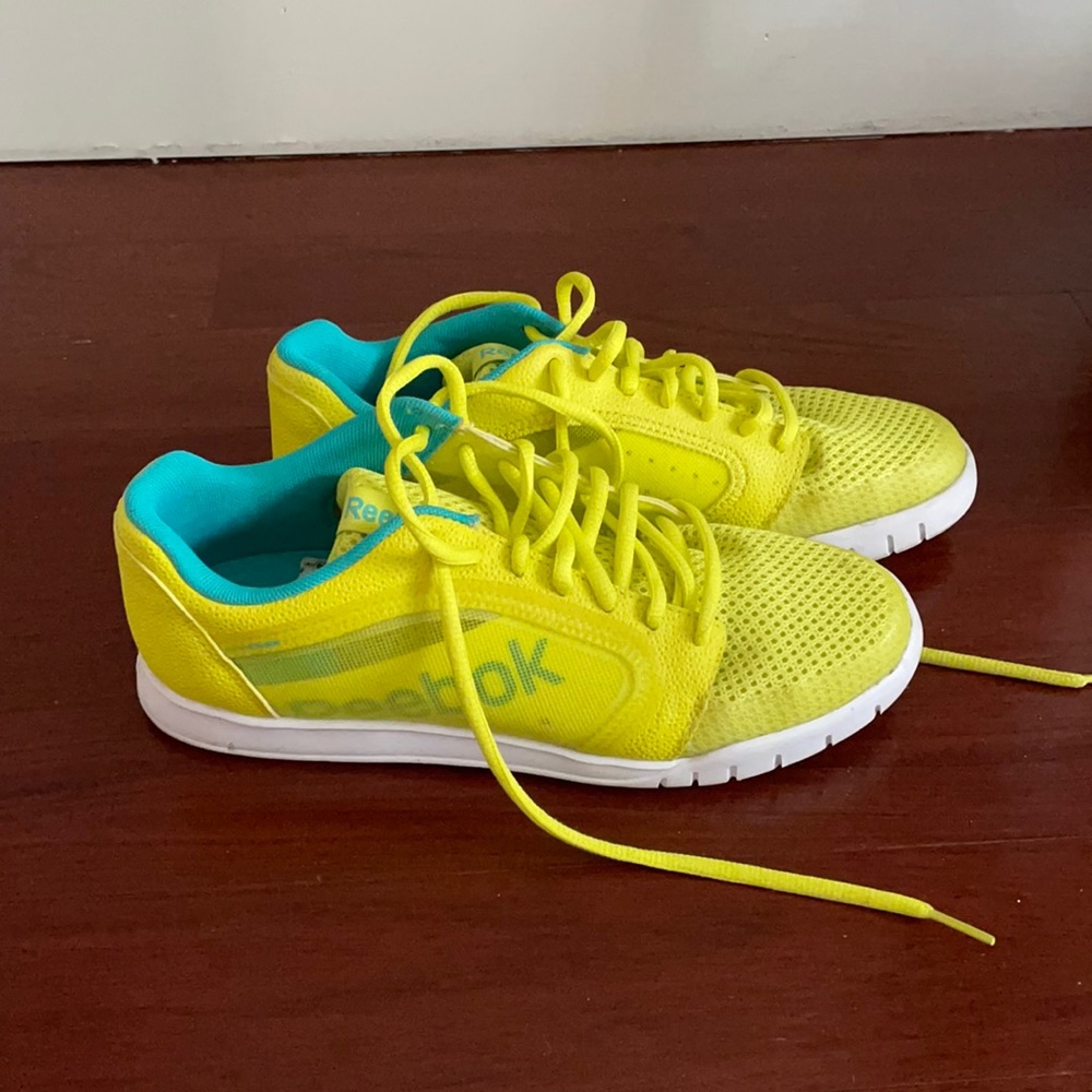 Yellow Reebok sneakers size 7.5